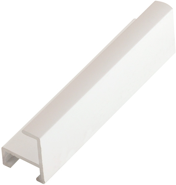 Aluminum moulding, satin white