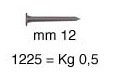 Burnished nails - 12 mm - Pack 0,5 kg