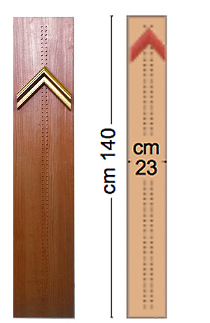 Moulding corner samples display - Height 140 cm - 1 row