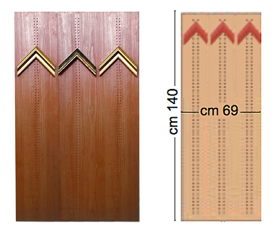 Moulding corner samples display - Height 140 cm - 3 row
