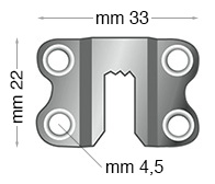 Hangers, 4-hole, galvanized iron - Pack 100