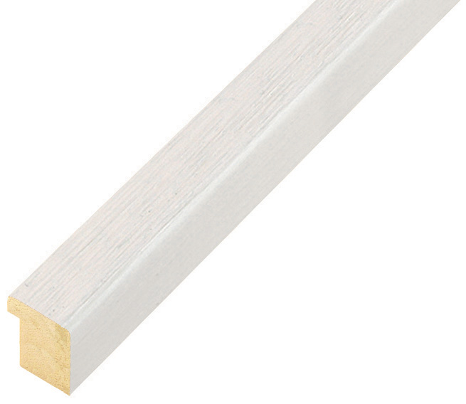 Moulding ayous width 15mm height 14 - white, open grain - 14BIANCO