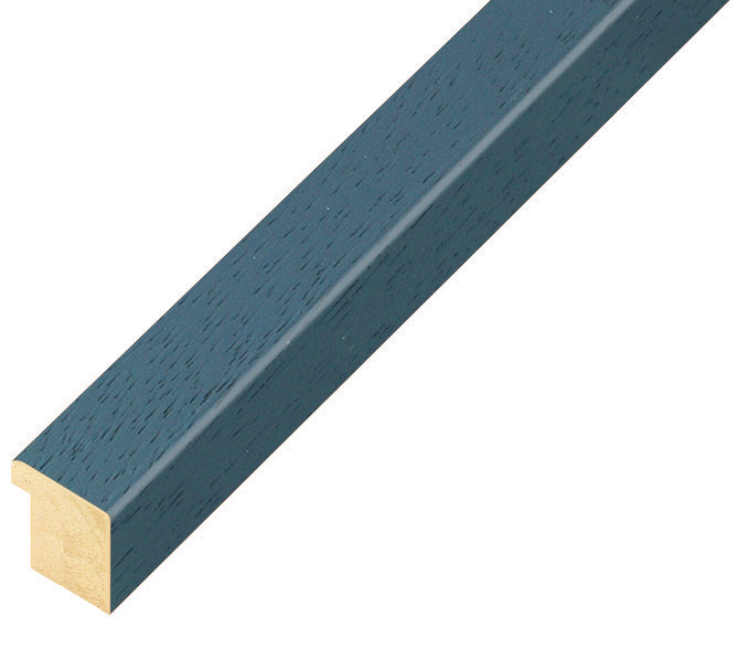 Moulding ayous width 15mm height 14 - Blue denim, open grain