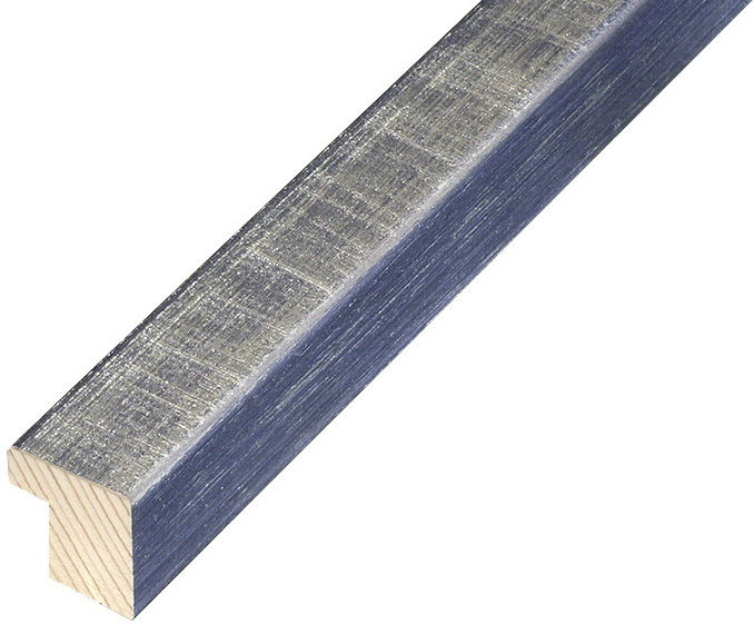 Moulding finger-jointed fir Width 19mm Height 21 - Blue ocean finish - 18OCEANO