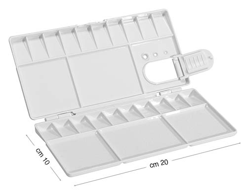 Painting palette, plastic, foldable, 20x10x2 cm