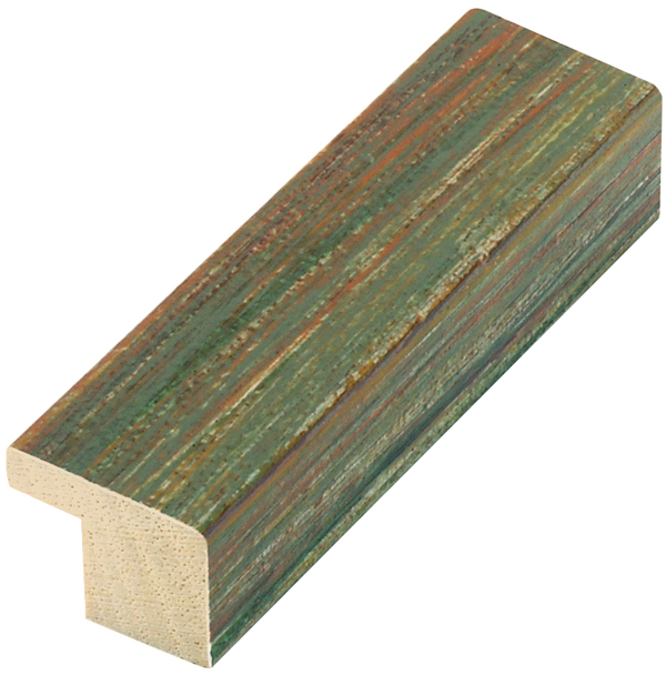 Moulding ayous flat 20mm - mottled, green