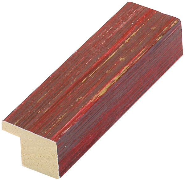 Moulding ayous flat 20mm - mottled, red