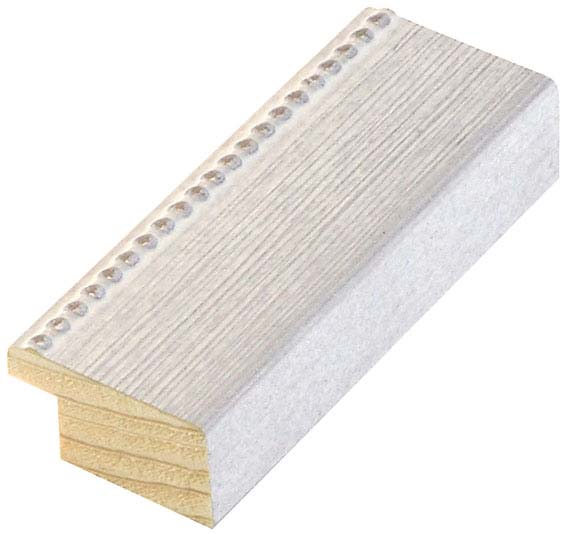 Moulding finger-jointed pine 28mm - matt finish, pearl - 219PERLA