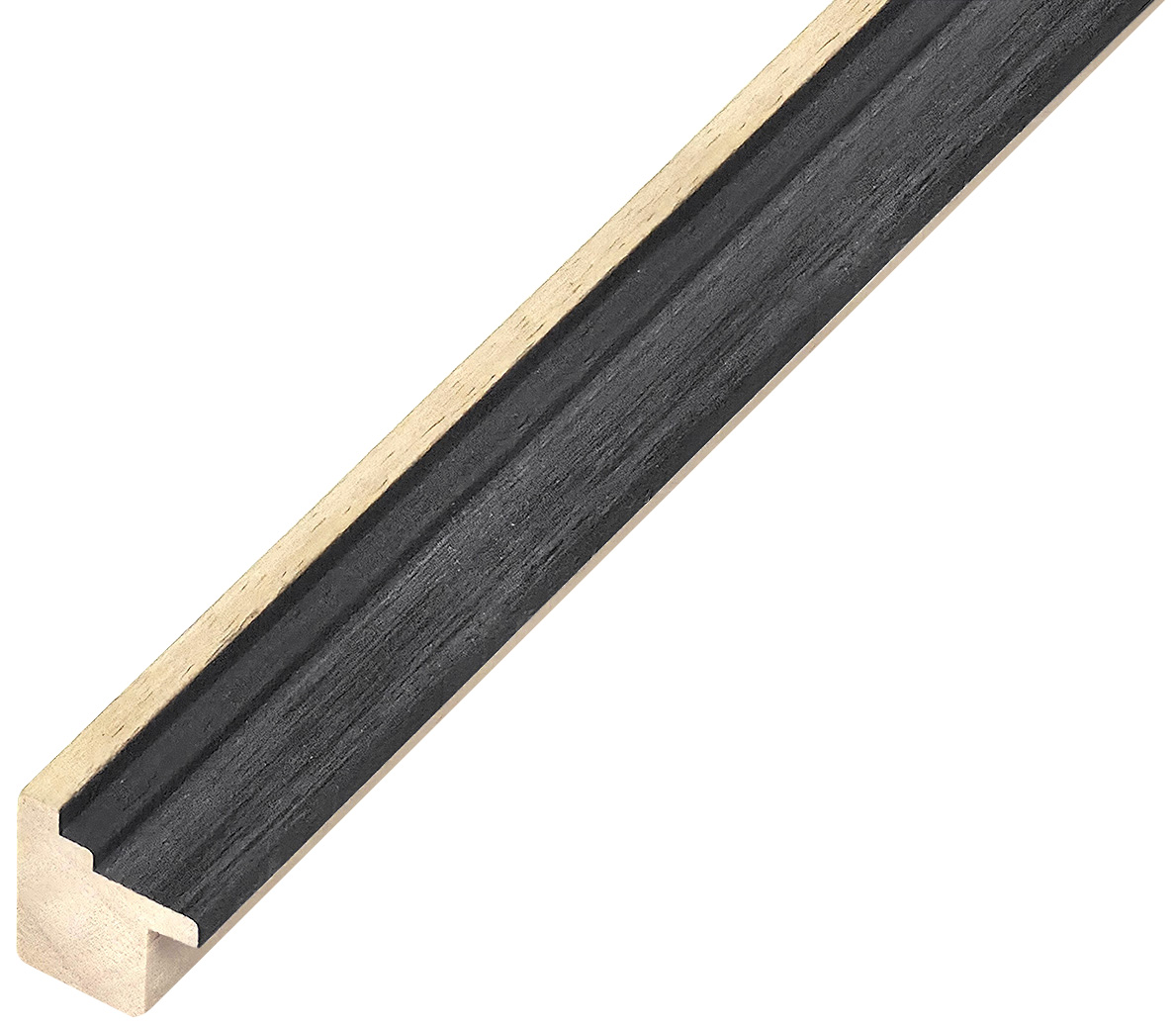 Moulding ayous, width 19mm, height 22 - Black - 233NERO