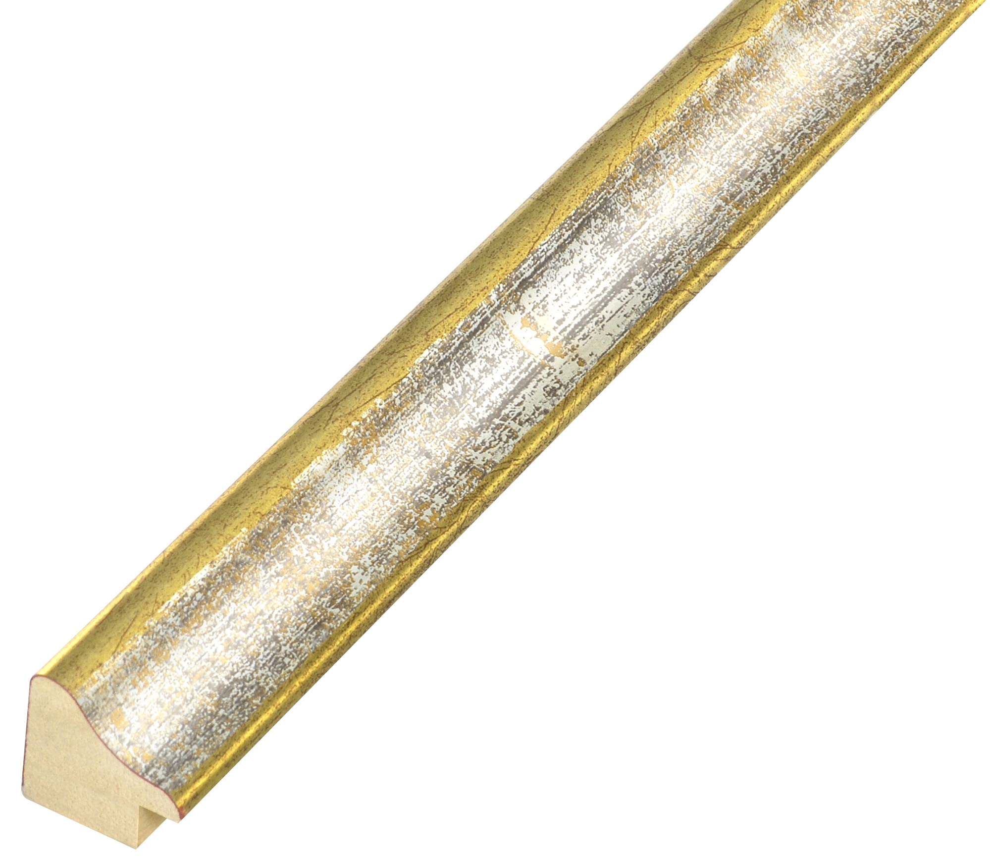 Moulding ayous jointed - Width 23mm - Gold with gray band - 254GRIGIO