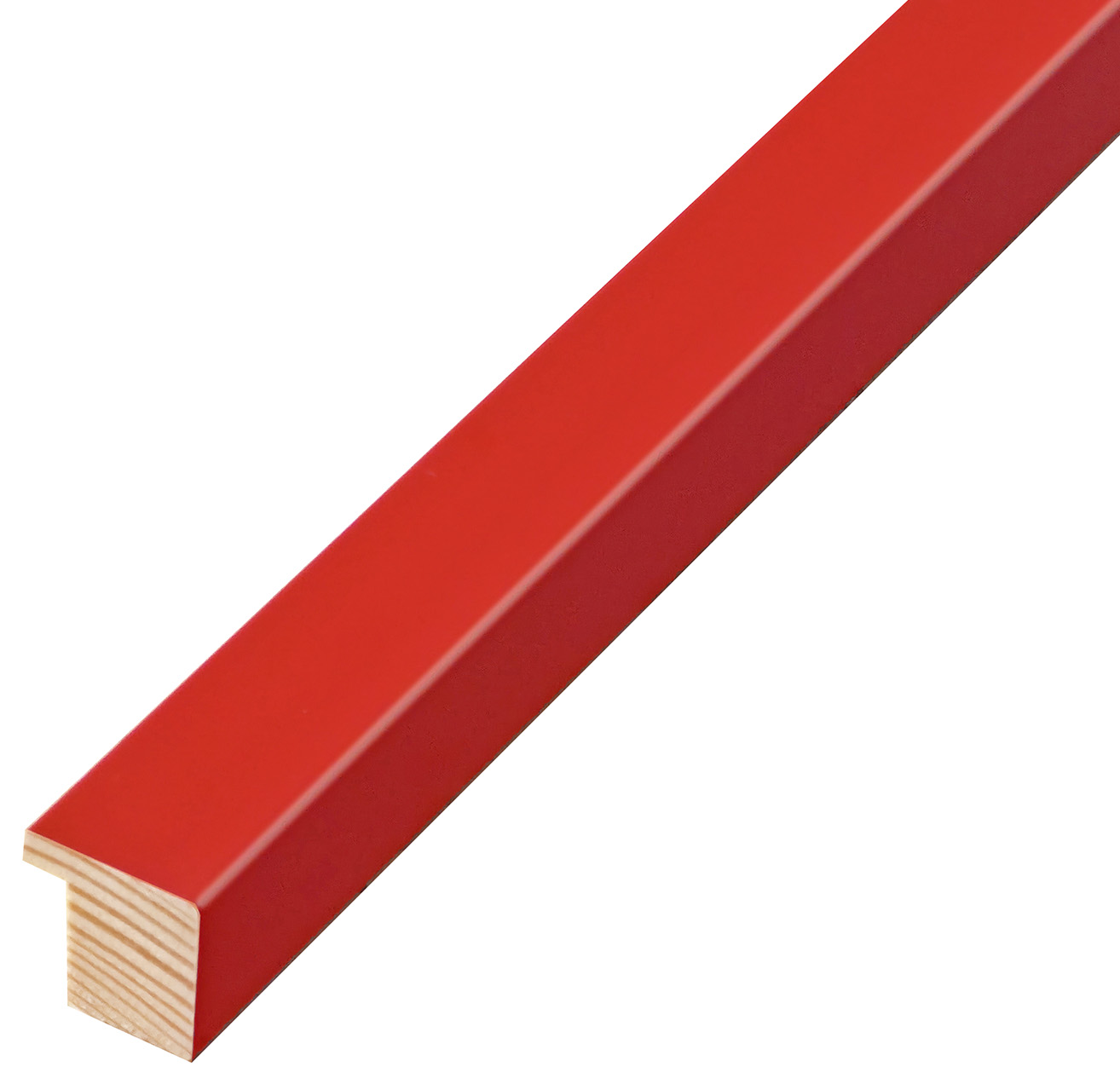 Moulding finger-jointed pine, width 20mm, height 20 - Red - 26ROSSO