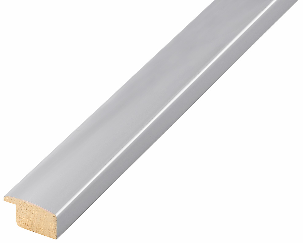 Moulding ayous, width 23mm height 13 - Bright silver