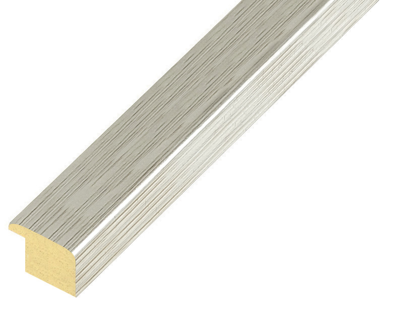 Moulding ayous, widht 23mm, height 13mm - Striped silver