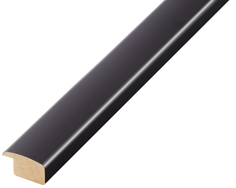 Moulding ayous, width 23mm height 13 - matt, black - 279NP