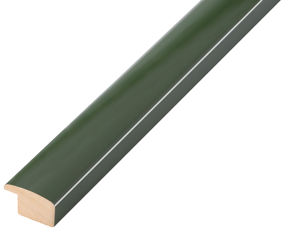 Moulding ayous, width 23mm height 13 - glossy finish, green