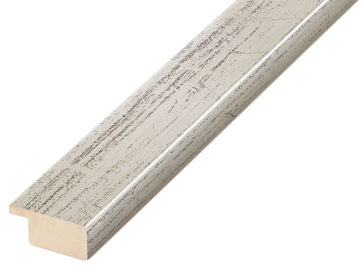 Moulding ayous, width 30mm height 14 - distressed silver - 30ARGVEC