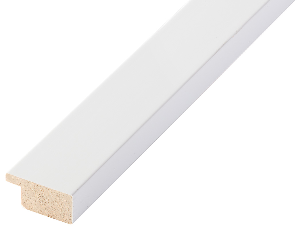 Moulding ayous, width 30mm height 14 - matt white