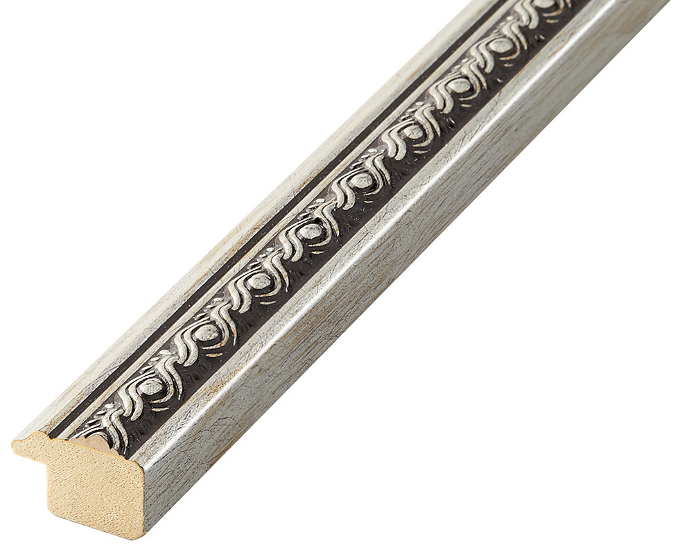 Moulding ayous jointed Width 21mm Height 17 - Silver