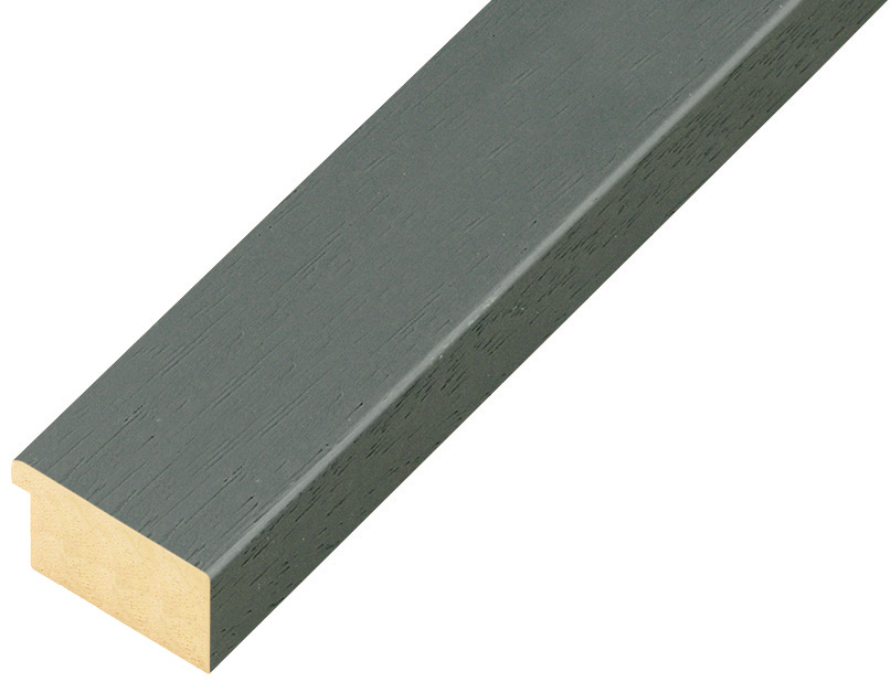 Moulding ayous, width 30mm height 14 - iron gray, open grain