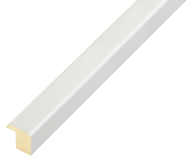 Moulding finger-jointed pine, width 14mm - matt white - 329BP