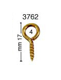 Screw rings, brass plated, mm 17, closed - Pack 500 pcs