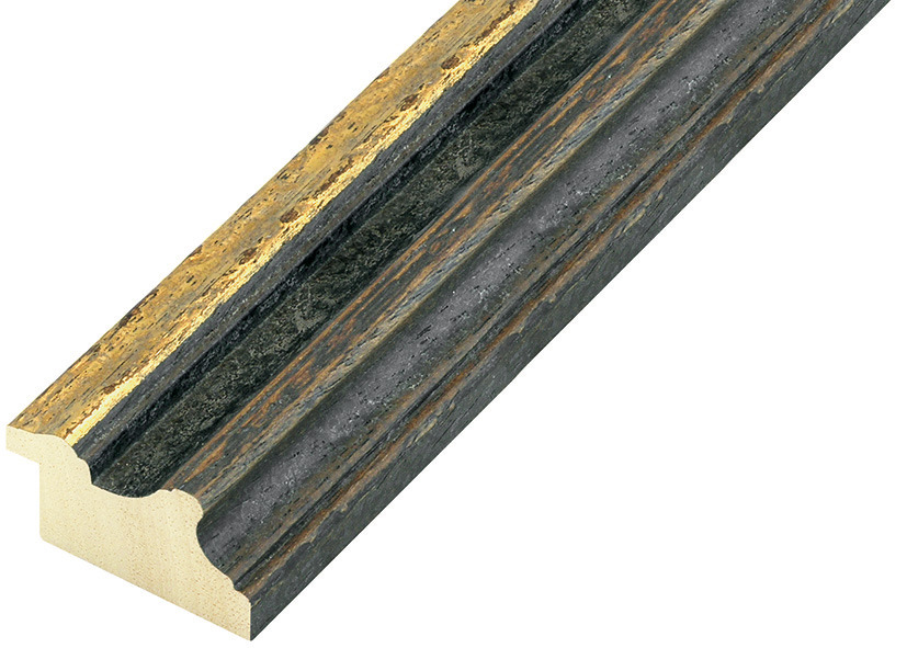 Corner sample of moulding 389NERO - C389NERO