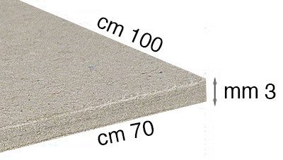 Grey cardboard - 3 mm thick - cm 70x100