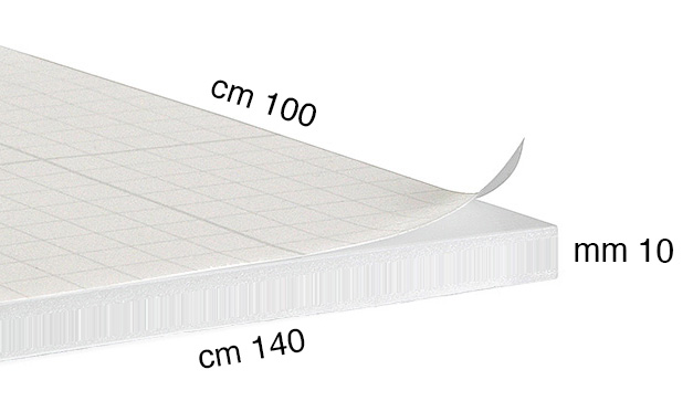 Seif-adhesive foam board panels, 10 mm, 100x140 cm