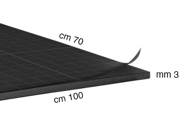 Seif-adhesive foam board panels, 3 mm, 70x100 cm, Black