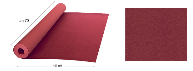 Velvet paper - mt 10x70 cm rolls, Scarlet