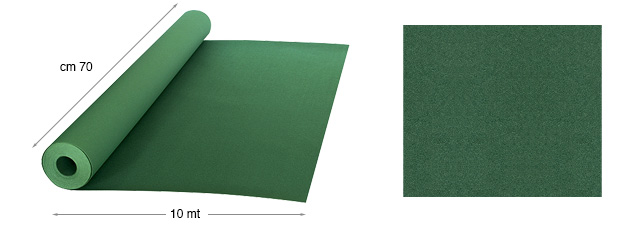 Velvet paper - mt 10x70 cm roll - Green