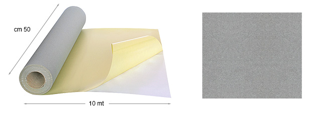 Бумага бархатная самоклеющаяся - рулон 10мx50см - 24 серый