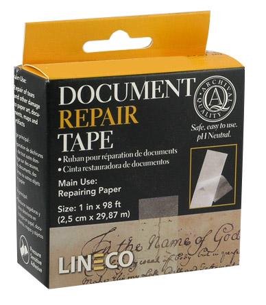 Document repair tape, acid-free, mm25x30mtrs
