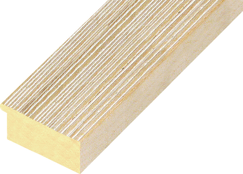 Moulding ayous, width 48mm height 20 - streaked cream finish - 50CREMA