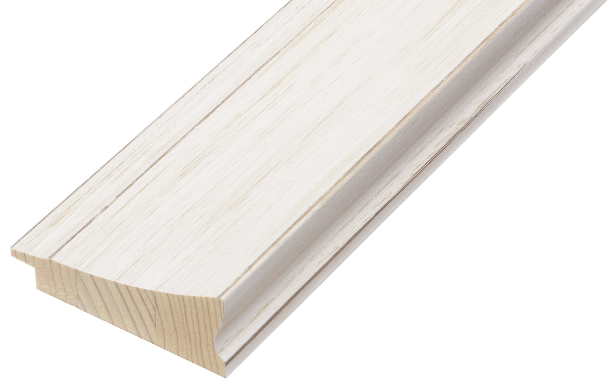Moulding finger-jointed pine - Width 68mm - Cream finish - 526CREMA