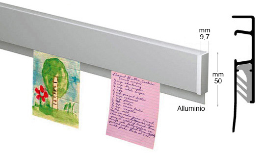 Info Rail - Aluminum finish - 1 mt 