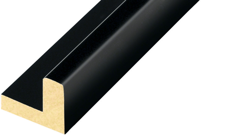 Moulding ayous L shape, Width 40mm Height 36 - Black