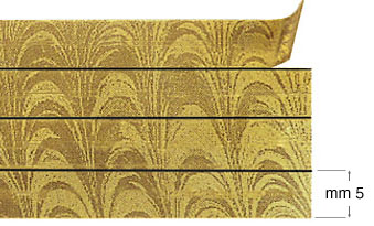 Mount decoration tape, m12/4xmm5, Wave Gold