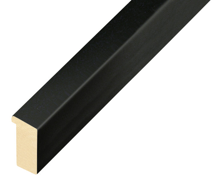 Moulding ayous, width 15mm height 25 - matt black - 608NERO