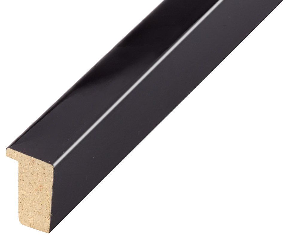 Moulding ayous, width 20mm height 32 - black lacquered - 613NERO