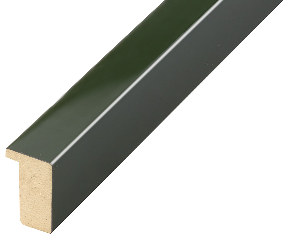 Moulding ayous, width 20mm height 32 - green lacquered - 613VERDE