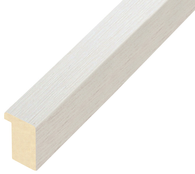 Moulding ayous, width 20mm height 25 - White, open grain - 627BIANCO