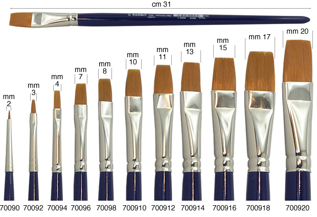 Toray flat brushes no. 4