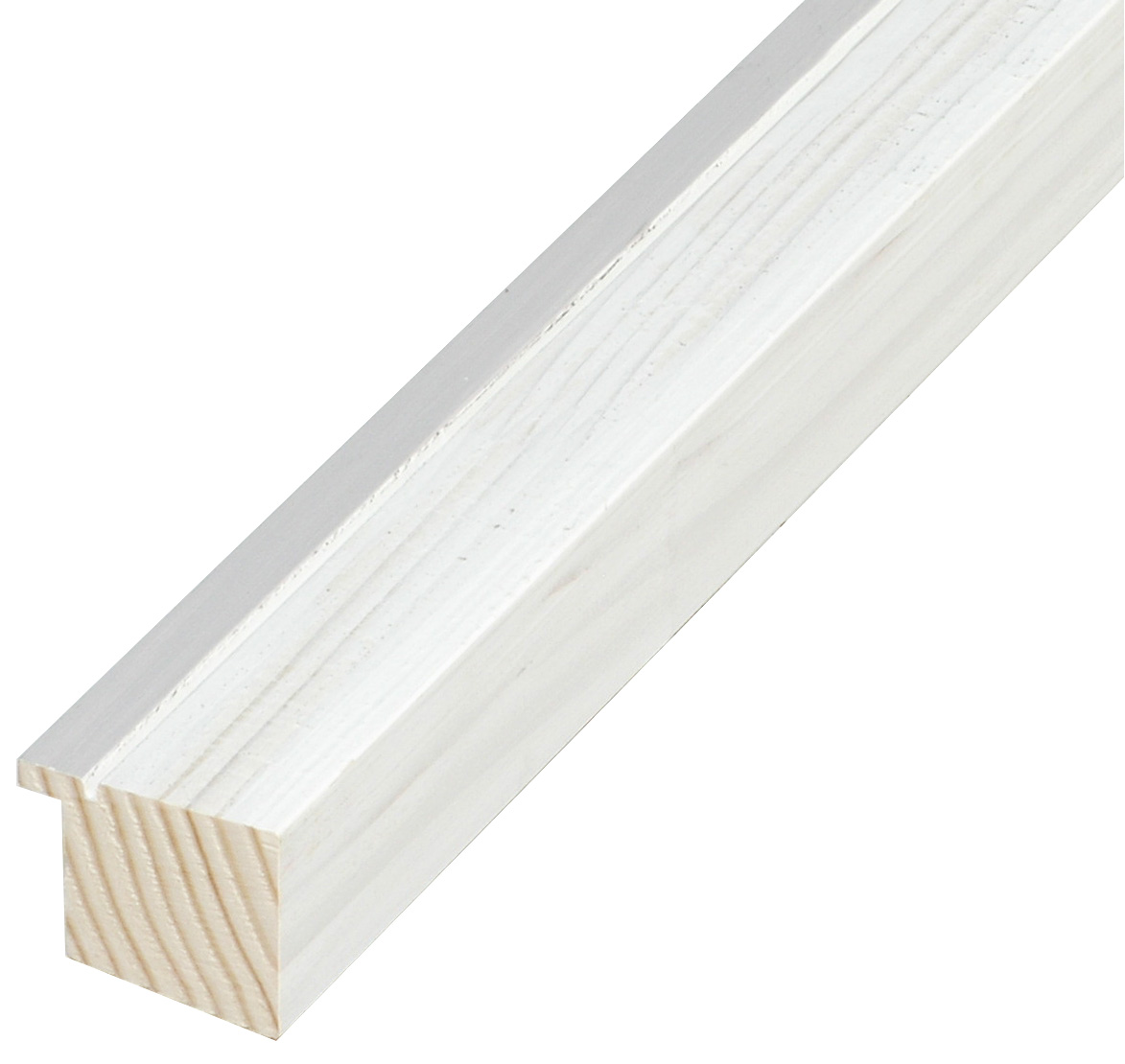 Moulding finger-jointed pine height 33mm - White, pearl egde - 716PERLA