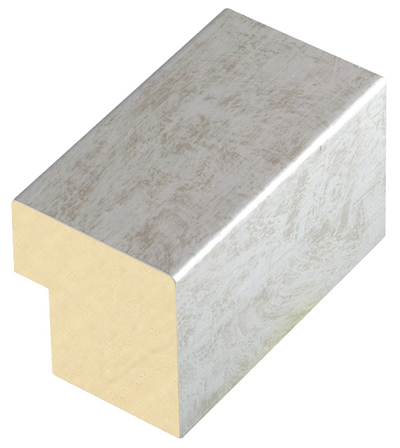 Moulding finger-jointed pine, width 40mm height 45 - silver