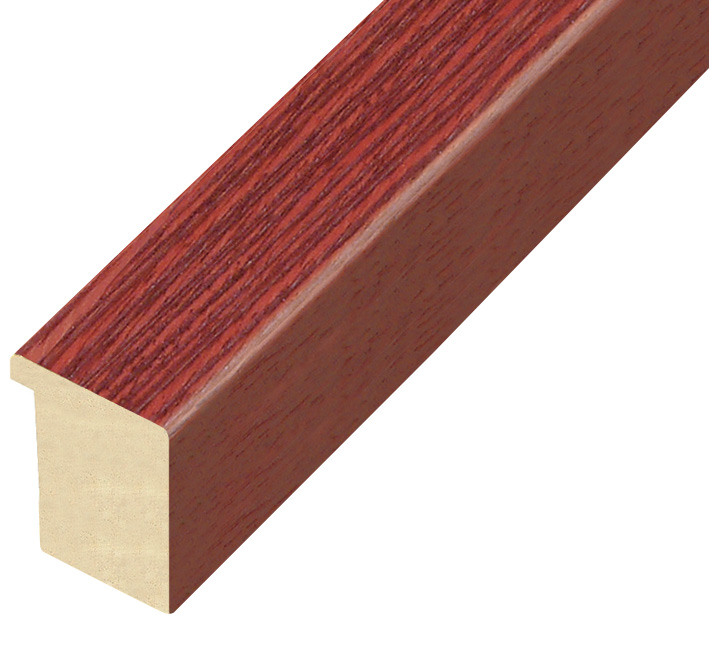 Moulding ayous, width 30mm, height 32 - grooved red - 730ROSSO