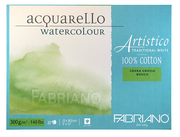 Fabriano Artistico, 300 gr, thick, 31x46 cm, 20 sheet block