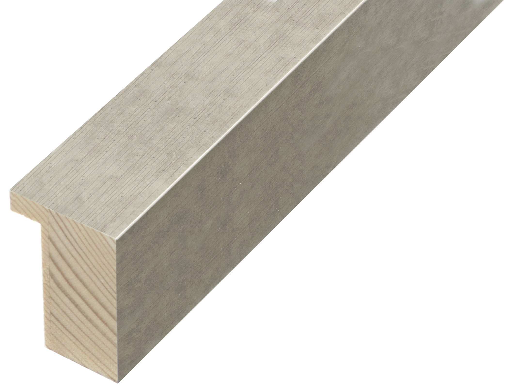 Moulding finger-jointed pine Width 33mm height 50 - Silver