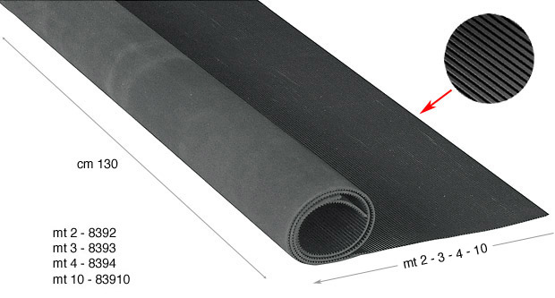 Rubber in roll - height 130 cm, length 10 mtrs
