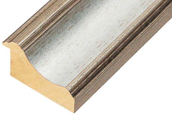 Moulding finger-jointed pine, width 70mm, height 34 - silver - 862ARG